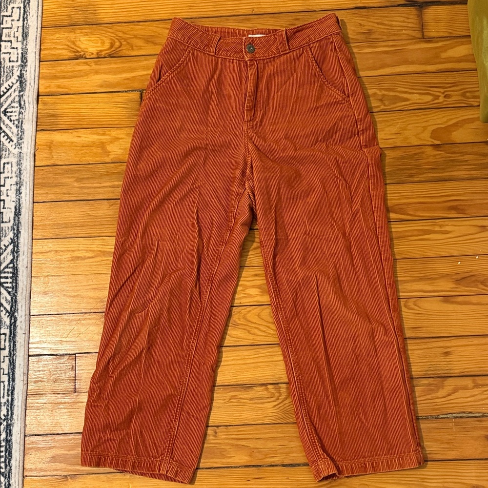 Vans Wide-Leg Corduroy Pants in Rust Orange
